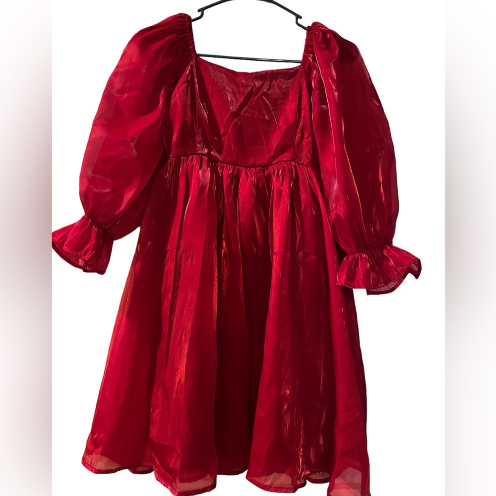 Entro red party dress teen girl Christmas/New‎ Yrs/Valentines SZ small worn once